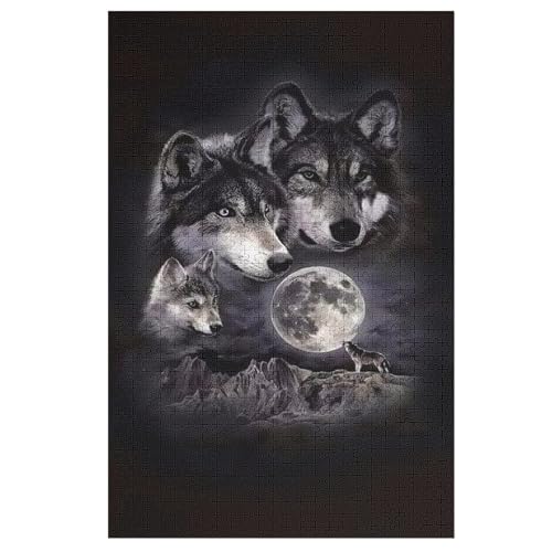 Wolf Puzzles 1000 Teile Erwachsener Kniffel Spaß Für Die Ganze Familie, Holzpuzzle Kinder Erwachsene, Impossible Puzzle Schwer 78×53cm Wolf Puzzles 1000 Teile Erwachsener Kniffel Spaß Für Die Ganze Familie, Holzpuzzle Kinder Erwachsene, Impossible Puzzle Schwer 78×53cm von LLXXHH