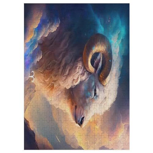Ziege 300 Teile Premium-Puzzles Für Erwachsene Kinder- Holzpuzzles Spaß Und Lernspiele - Perfekte Puzzle-Geschenke 42×30cm von LLXXHH