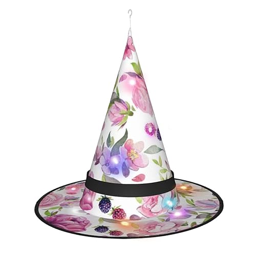 LLaviD Aquarell Blumen Hexenhut für Halloween Dekoration Hängender Zauberer Hut für Outdoor Garten Party Karneval von LLaviD