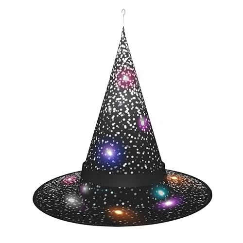 LLaviD Glänzende silberne Glitzer Hexenhüte für Halloween Dekoration Hängende Zauberer Hüte für Outdoor Garten Party Karneval von LLaviD