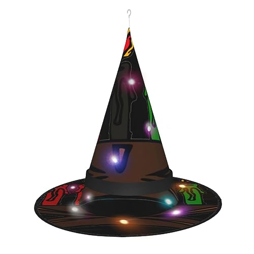 LLaviD Kwanzaa Kerzen Hexenhüte für Halloween Deko Hängende Zauberer Hüte für Outdoor Garten Party Karneval von LLaviD
