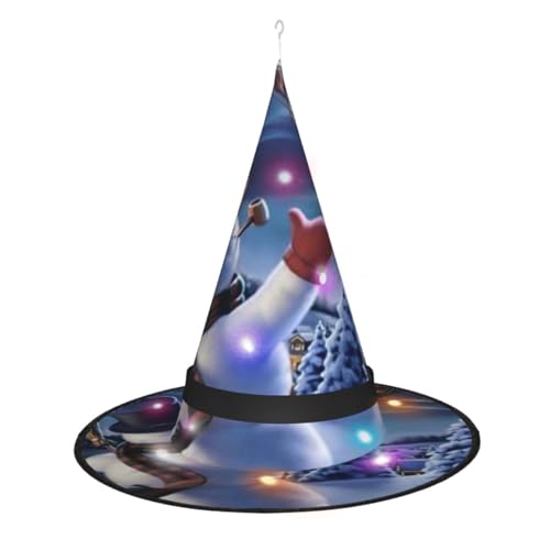 LLaviD Schneemann winkt zu Weihnachtsmann Hexenhüte für Halloween Dekoration Hängende Zauberer Hüte für Outdoor Garten Party Karneval von LLaviD