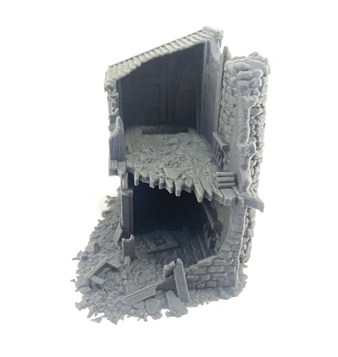 LM3D Haus in Ruinen, Szenografie für Wargames und Fantasy-Miniaturen, 28 mm/32 mm, 3D-Druck, Heidekraut, Modell 2 LM3D Haus in Ruinen, Szenografie für Wargames und Fantasy-Miniaturen, 28 mm/32 mm, 3D-Druck, Heidekraut, Modell 2 von LM3D