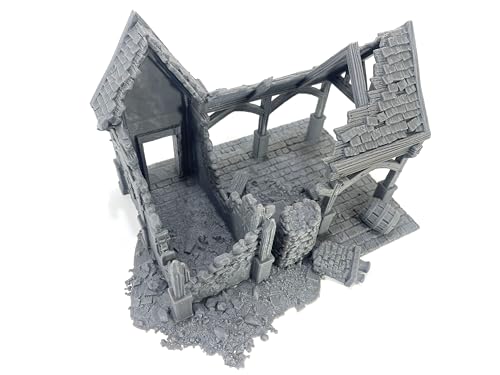 LM3D Mittelalterliche Schmiede in Trümmern, Szenografie für Wargames und Fantasy-Miniaturen, 28 mm/32 mm, 3D-Druck LM3D Mittelalterliche Schmiede in Trümmern, Szenografie für Wargames und Fantasy-Miniaturen, 28 mm/32 mm, 3D-Druck von LM3D
