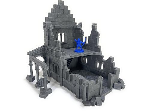 LM3D Mittelalterliches Haus in Ruinen, Typ Gondor, Szenografie für Wargames und Miniaturen, 28 mm und 32 mm, Modell 3 von Arkenfel LM3D Mittelalterliches Haus in Ruinen, Typ Gondor, Szenografie für Wargames und Miniaturen, 28 mm und 32 mm, Modell 3 von Arkenfel von LM3D