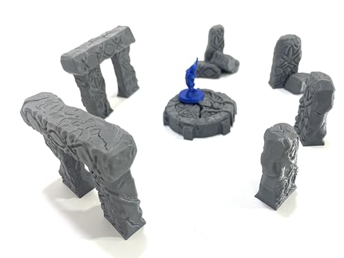 LM3D Modularer Steinkreis, Fantasie-Szenographie für Wargames, Miniaturen 28 mm und 32 mm, 3D-Druck von LM3D