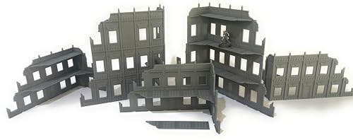 LM3D Ruinenset für Warhammer 40k, WTC-Maße, 5 Stück, Szenographie 28 mm - 32 mm, 3D-Druck von LM3D