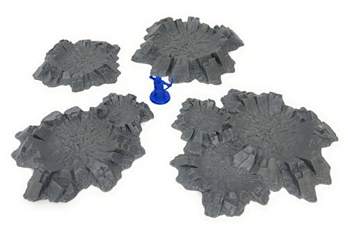 LM3D Set mit 4 Kratern für Wargames, 28 mm, Science-Fiction-Szenografie, Fantasie, futuristisch LM3D Set mit 4 Kratern für Wargames, 28 mm, Science-Fiction-Szenografie, Fantasie, futuristisch von LM3D
