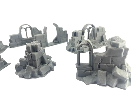 LM3D 7 zerstörte Wände - Szenografie für Wargames und Fantasy-Miniaturen, 28 mm/32 mm, 3D-Druck LM3D 7 zerstörte Wände - Szenografie für Wargames und Fantasy-Miniaturen, 28 mm/32 mm, 3D-Druck von LM3D