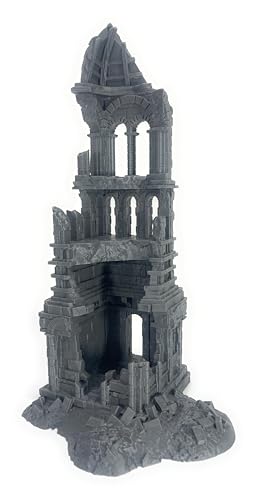 Turm aus Stein in Trümmern, 3D-Druck – Szenographie für Wargames 28 mm – abnehmbar durch Pflanzen – kompatibel mit Mordheim, D & D, Warhammer Turm aus Stein in Trümmern, 3D-Druck – Szenographie für Wargames 28 mm – abnehmbar durch Pflanzen – kompatibel mit Mordheim, D & D, Warhammer von LM3D