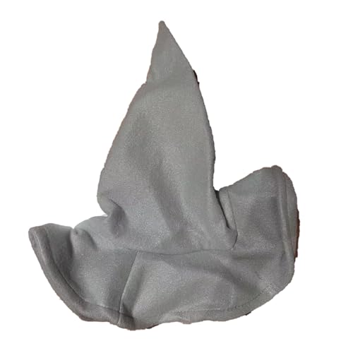 LMJFOR Halloween Schwarzer Zaubererhut Cosplay Kostüm Zubehör für Frauen Halloween Party Weihnachten Rollenspiel Geburtstagsfeier, Grauer Zaubererhut, Einheitsgröße von LMJFOR