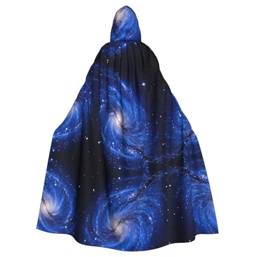 LMNUDS Blaues Sternbild Galaxie, Unisex, geheimnisvolle Renaissance, Kapuzenmantel, Umhang, Halloween, Weihnachten, Cosplay, Kostüm, Party, Umhang für Erwachsene von LMNUDS