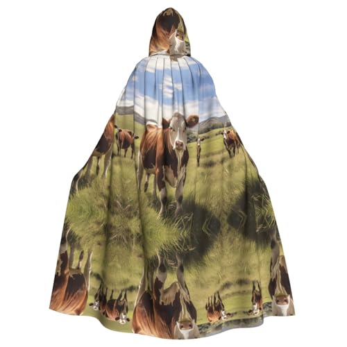 LMNUDS Cattle Farm Sanctuary Unisex Mysterious Renaissance Hooded Robe Cloak Halloween Christmas Cosplay Costume Party Cape Adult Cloak von LMNUDS