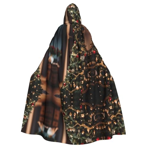 LMNUDS Christmas Tre Unisex Mysterious Renaissance Hooded Robe Cloak Halloween Christmas Cosplay Costume Party Cape Adult Cloak von LMNUDS
