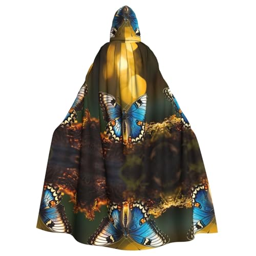LMNUDS Clock Butterfly Unisex Mysterious Renaissance Hooded Robe Cloak Halloween Christmas Cosplay Costume Party Cape Adult Cloak LMNUDS Clock Butterfly Unisex Mysterious Renaissance Hooded Robe Cloak Halloween Christmas Cosplay Costume Party Cape Adult Cloak von LMNUDS