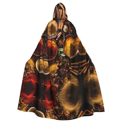 LMNUDS Condiments Spices Unisex Mysterious Renaissance Kapuzenmantel Umhang Halloween Weihnachten Cosplay Kostüm Party Umhang Erwachsene Umhang von LMNUDS