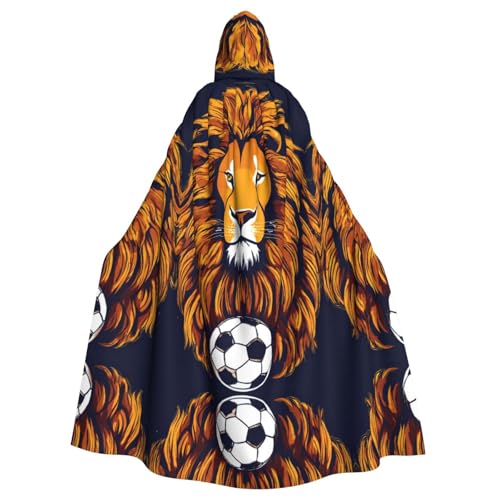 LMNUDS Cool Lion Unisex Mysterious Renaissance Hooded Robe Cloak Halloween Christmas Cosplay Costume Party Cape Adult Cloak von LMNUDS