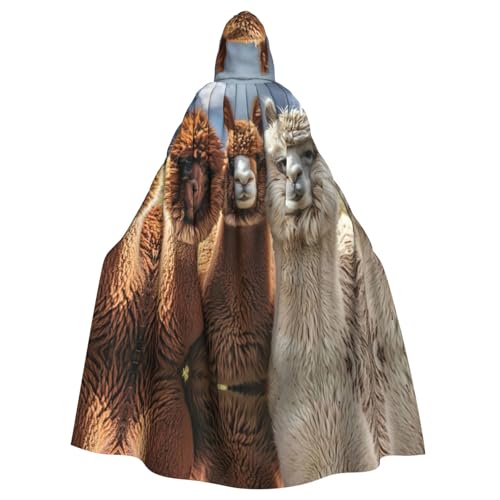 LMNUDS I Love Alpacas Unisex Mysterious Renaissance Hooded Robe Cloak Halloween Christmas Cosplay Costume Party Cape Adult Cloak LMNUDS I Love Alpacas Unisex Mysterious Renaissance Hooded Robe Cloak Halloween Christmas Cosplay Costume Party Cape Adult Cloak von LMNUDS