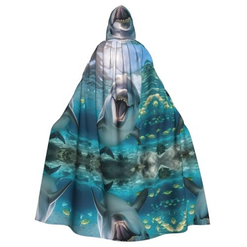 LMNUDS Lustiger Delfin-Umhang, Unisex, geheimnisvolle Renaissance, Kapuzenmantel, Umhang, Halloween, Weihnachten, Cosplay, Kostüm, Party, Umhang für Erwachsene LMNUDS Lustiger Delfin-Umhang, Unisex, geheimnisvolle Renaissance, Kapuzenmantel, Umhang, Halloween, Weihnachten, Cosplay, Kostüm, Party, Umhang für Erwachsene von LMNUDS