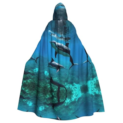 LMNUDS Lustiger Tier-Delfin-Umhang, Unisex, geheimnisvolle Renaissance, Kapuzenmantel, Umhang, Halloween, Weihnachten, Cosplay, Kostüm, Party, Umhang für Erwachsene LMNUDS Lustiger Tier-Delfin-Umhang, Unisex, geheimnisvolle Renaissance, Kapuzenmantel, Umhang, Halloween, Weihnachten, Cosplay, Kostüm, Party, Umhang für Erwachsene von LMNUDS