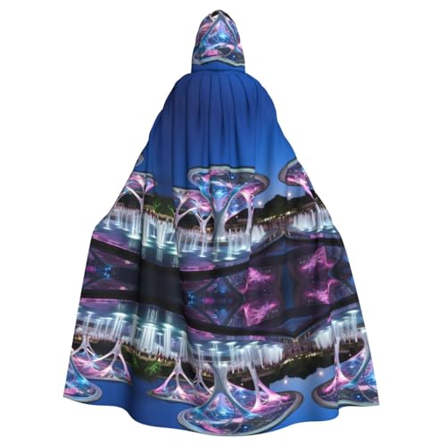 LMNUDS Musical With Spray Unisex Mysterious Renaissance Hooded Robe Cloak Halloween Christmas Cosplay Costume Party Cape Adult Cloak von LMNUDS