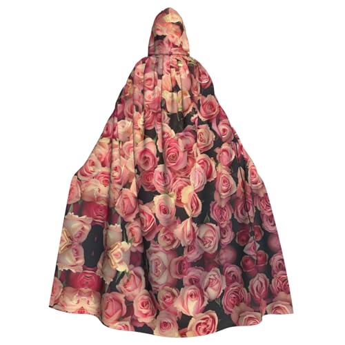 LMNUDS Rosafarbener Umhang mit Kapuze, für Halloween, Weihnachten, Cosplay, Party, Umhang für Erwachsene LMNUDS Rosafarbener Umhang mit Kapuze, für Halloween, Weihnachten, Cosplay, Party, Umhang für Erwachsene von LMNUDS
