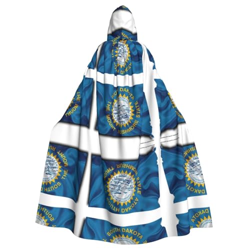 LMNUDS South Dakota Flagge, Unisex, geheimnisvolle Renaissance-Robe, Umhang mit Kapuze, Umhang, Halloween, Weihnachten, Cosplay, Kostüm, Party, Umhang für Erwachsene LMNUDS South Dakota Flagge, Unisex, geheimnisvolle Renaissance-Robe, Umhang mit Kapuze, Umhang, Halloween, Weihnachten, Cosplay, Kostüm, Party, Umhang für Erwachsene von LMNUDS