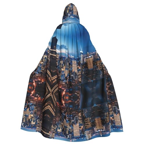 LMNUDS Tokyo Unisex Mysterious Renaissance Kapuzenmantel mit Vogelaugenblick, Umhang für Halloween, Weihnachten, Cosplay, Party, Umhang für Erwachsene von LMNUDS