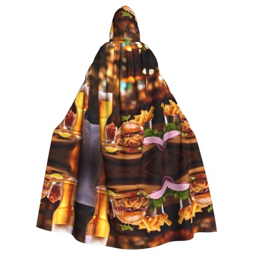 LMNUDS Umhang mit Hühnerbein, Burgerdrink, Unisex, geheimnisvolle Renaissance, Kapuzenmantel, Umhang, Halloween, Weihnachten, Cosplay, Kostüm, Party, Umhang für Erwachsene LMNUDS Umhang mit Hühnerbein, Burgerdrink, Unisex, geheimnisvolle Renaissance, Kapuzenmantel, Umhang, Halloween, Weihnachten, Cosplay, Kostüm, Party, Umhang für Erwachsene von LMNUDS