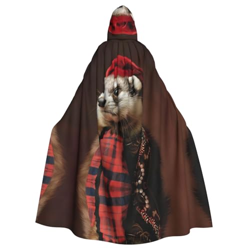 LMNUDS Umhang mit Kapuze, französisches Modell, Frettchen, Unisex, geheimnisvolle Renaissance, Halloween, Weihnachten, Cosplay, Kostüm, Party, Umhang für Erwachsene LMNUDS Umhang mit Kapuze, französisches Modell, Frettchen, Unisex, geheimnisvolle Renaissance, Halloween, Weihnachten, Cosplay, Kostüm, Party, Umhang für Erwachsene von LMNUDS
