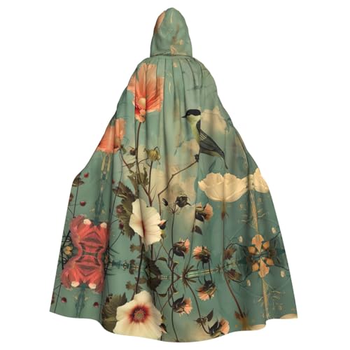 LMNUDS Umhang mit Kapuze und Blume und Vogel, Unisex, geheimnisvolle Renaissance, Halloween, Weihnachten, Cosplay, Kostüm, Party, Umhang für Erwachsene LMNUDS Umhang mit Kapuze und Blume und Vogel, Unisex, geheimnisvolle Renaissance, Halloween, Weihnachten, Cosplay, Kostüm, Party, Umhang für Erwachsene von LMNUDS
