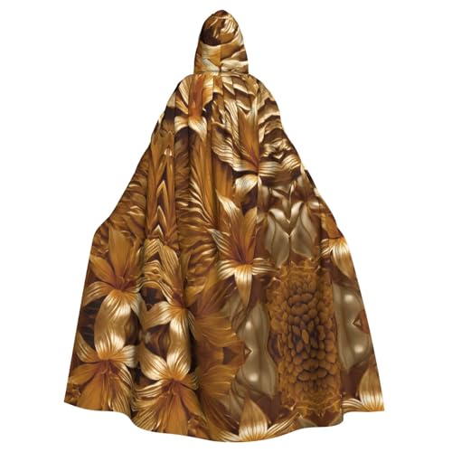 LMNUDS Umhang mit Kapuze und Rosenmuster, Unisex, geheimnisvoller Renaissance-Umhang, Halloween, Weihnachten, Cosplay, Kostüm, Party, Umhang für Erwachsene von LMNUDS