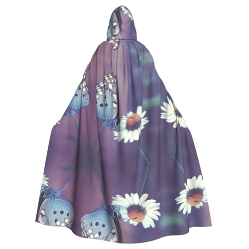 LMNUDS Umhang mit Kapuze und Schmetterling auf Gänseblümchen, Unisex, geheimnisvolle Renaissance, Halloween, Weihnachten, Cosplay, Kostüm, Party, Umhang für Erwachsene LMNUDS Umhang mit Kapuze und Schmetterling auf Gänseblümchen, Unisex, geheimnisvolle Renaissance, Halloween, Weihnachten, Cosplay, Kostüm, Party, Umhang für Erwachsene von LMNUDS