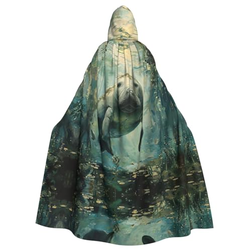 LMNUDS Umhang mit Kapuze und Seekuh, Unisex, geheimnisvolle Renaissance, für Halloween, Weihnachten, Cosplay, Party, Umhang für Erwachsene LMNUDS Umhang mit Kapuze und Seekuh, Unisex, geheimnisvolle Renaissance, für Halloween, Weihnachten, Cosplay, Party, Umhang für Erwachsene von LMNUDS