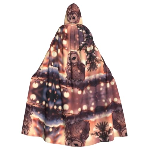 LMNUDS Umhang mit Kapuze und niedlichem Eulen auf Ast, unisex, geheimnisvolle Renaissance, Kapuzenmantel, Halloween, Weihnachten, Cosplay, Kostüm, Party, Umhang für Erwachsene LMNUDS Umhang mit Kapuze und niedlichem Eulen auf Ast, unisex, geheimnisvolle Renaissance, Kapuzenmantel, Halloween, Weihnachten, Cosplay, Kostüm, Party, Umhang für Erwachsene von LMNUDS