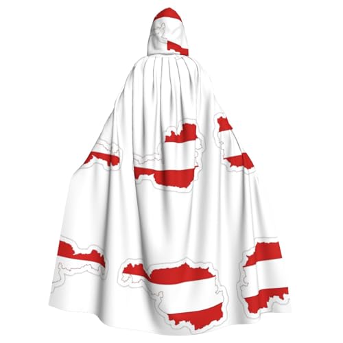 LMNUDS Umhang mit Österreichischer Flagge, Unisex, geheimnisvolle Renaissance, Kapuzenmantel, Umhang, Halloween, Weihnachten, Cosplay, Kostüm, Party, Umhang für Erwachsene LMNUDS Umhang mit Österreichischer Flagge, Unisex, geheimnisvolle Renaissance, Kapuzenmantel, Umhang, Halloween, Weihnachten, Cosplay, Kostüm, Party, Umhang für Erwachsene von LMNUDS