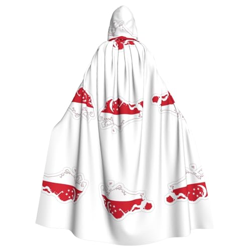 LMNUDS Umhang mit Singapur-Flagge, Unisex, geheimnisvolle Renaissance, Kapuzenmantel, Umhang, Halloween, Weihnachten, Cosplay, Kostüm, Party, Umhang für Erwachsene LMNUDS Umhang mit Singapur-Flagge, Unisex, geheimnisvolle Renaissance, Kapuzenmantel, Umhang, Halloween, Weihnachten, Cosplay, Kostüm, Party, Umhang für Erwachsene von LMNUDS