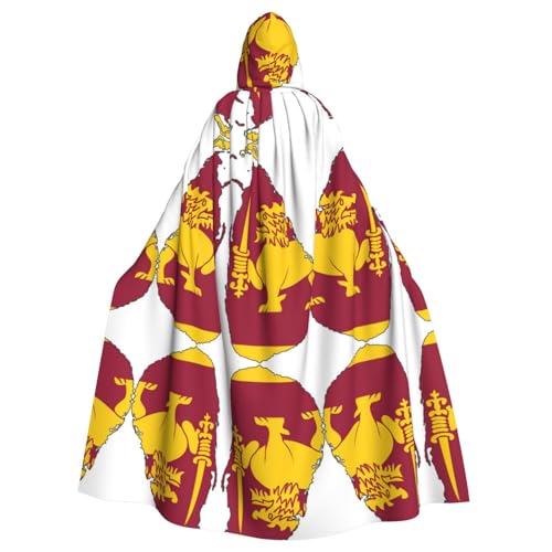 LMNUDS Umhang mit Sri Lanka-Flagge, Unisex, geheimnisvolle Renaissance, Kapuzenmantel, Umhang, Halloween, Weihnachten, Cosplay, Kostüm, Party, Umhang für Erwachsene von LMNUDS