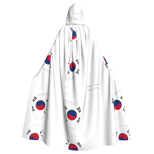 LMNUDS Umhang mit der Flagge der Republik Korea, Unisex, geheimnisvolle Renaissance, Kapuzenmantel, Umhang, Halloween, Weihnachten, Cosplay, Kostüm, Party, Umhang für Erwachsene LMNUDS Umhang mit der Flagge der Republik Korea, Unisex, geheimnisvolle Renaissance, Kapuzenmantel, Umhang, Halloween, Weihnachten, Cosplay, Kostüm, Party, Umhang für Erwachsene von LMNUDS