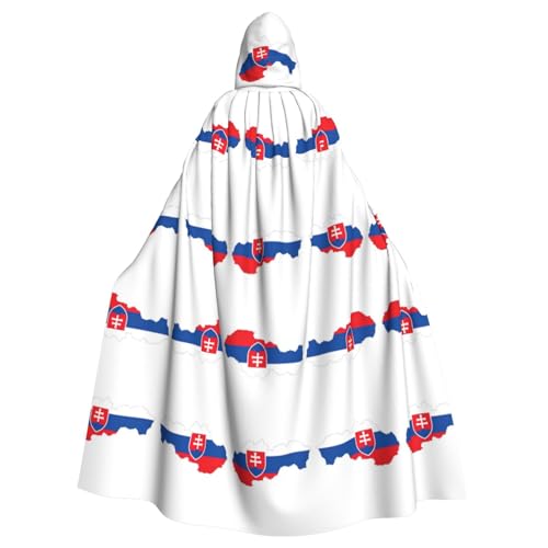 LMNUDS Umhang mit der Flagge der Slowakei, Unisex, geheimnisvolle Renaissance, Kapuzenmantel, Umhang, Halloween, Weihnachten, Cosplay, Kostüm, Party, Umhang für Erwachsene von LMNUDS