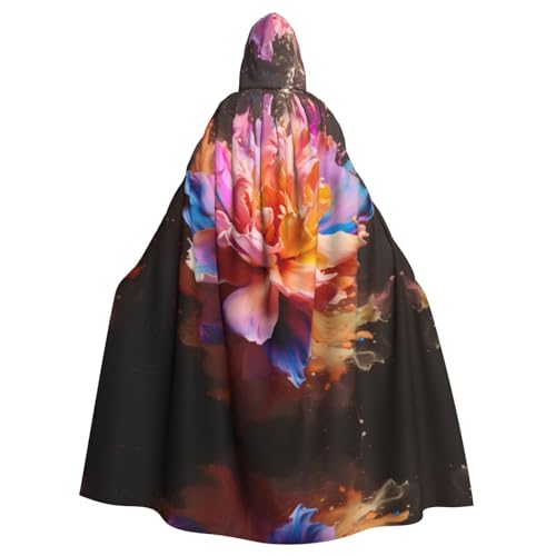 LMNUDS Umhang mit farbiger Blume, Unisex, geheimnisvolle Renaissance, mit Kapuze, Halloween, Weihnachten, Cosplay, Kostüm, Party, Umhang für Erwachsene LMNUDS Umhang mit farbiger Blume, Unisex, geheimnisvolle Renaissance, mit Kapuze, Halloween, Weihnachten, Cosplay, Kostüm, Party, Umhang für Erwachsene von LMNUDS