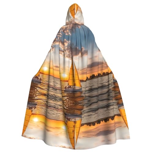 LMNUDS Yacht Unisex Mysterious Renaissance Kapuzenmantel Umhang Halloween Weihnachten Cosplay Kostüm Party Umhang Erwachsene Umhang von LMNUDS