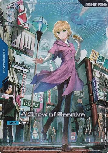 A Show of Resolve (Alt. Art) - GD01-100 - Uncommon - Newtype Rising - Gundam TCG - Einzelkarte - Offiziell - Anime - mit LMS-Trading Karte von LMS Trading