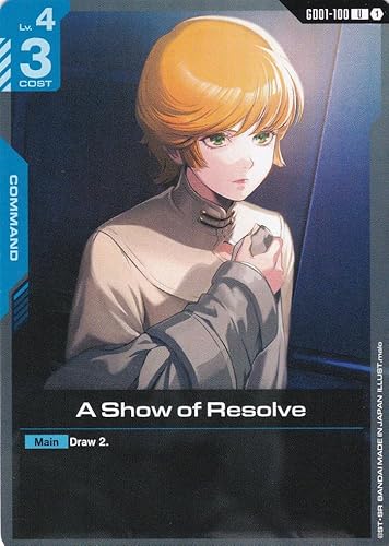 A Show of Resolve - GD01-100 - Uncommon - Newtype Rising - Gundam TCG - Einzelkarte - Offiziell - Anime - mit LMS-Trading Karte A Show of Resolve - GD01-100 - Uncommon - Newtype Rising - Gundam TCG - Einzelkarte - Offiziell - Anime - mit LMS-Trading Karte von LMS Trading
