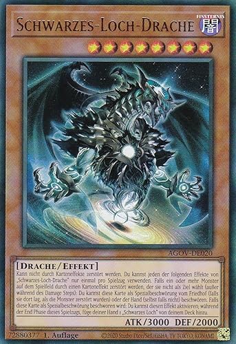 AGOV-DE020 - Schwarzes-Loch-Drache - Ultra Rare - 1. Auflage - DEUTSCH - Age of Overlord - mit LMS Trading Fieldcenter-Karte Yugioh von LMS Trading