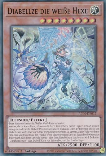 ALIN-DE012 - Diabellze die Weiße Hexe - Super Rare - Deutsch - 1. Auflage - Alliance Insight -mit LMS Trading Fieldcenter-Karte Yugioh von LMS Trading