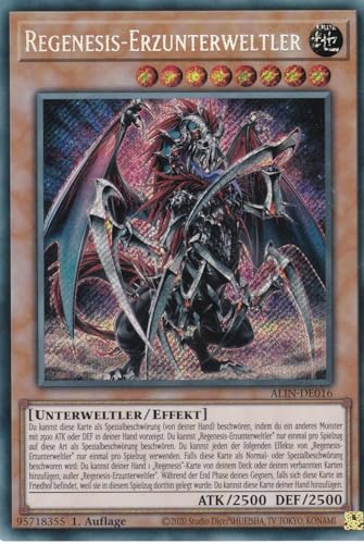 ALIN-DE016 - Regenesis-Erzunterweltler - Secret Rare - Deutsch - 1. Auflage - Alliance Insight -mit LMS Trading Fieldcenter-Karte Yugioh von LMS Trading