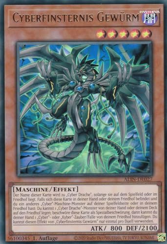 ALIN-DE027 - Cyberfinsternis Gewürm - Ultra Rare - Deutsch - 1. Auflage - Alliance Insight -mit LMS Trading Fieldcenter-Karte Yugioh von LMS Trading