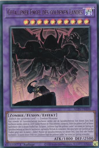 ALIN-DE036 - Gefallener Engel des Goldenen Landes - Ultra Rare - Deutsch - 1. Auflage - Alliance Insight -mit LMS Trading Fieldcenter-Karte Yugioh ALIN-DE036 - Gefallener Engel des Goldenen Landes - Ultra Rare - Deutsch - 1. Auflage - Alliance Insight -mit LMS Trading Fieldcenter-Karte Yugioh von LMS Trading