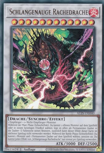 ALIN-DE040 - Schlangenauge Rachedrache - Ultra Rare - Deutsch - 1. Auflage - Alliance Insight -mit LMS Trading Fieldcenter-Karte Yugioh ALIN-DE040 - Schlangenauge Rachedrache - Ultra Rare - Deutsch - 1. Auflage - Alliance Insight -mit LMS Trading Fieldcenter-Karte Yugioh von LMS Trading